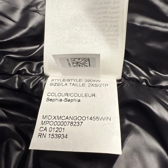 CANADA GOOSE Sephia Marlow Jacket XXS XTRA SMALL Brown Puffer Coat - Picture 7 of 16